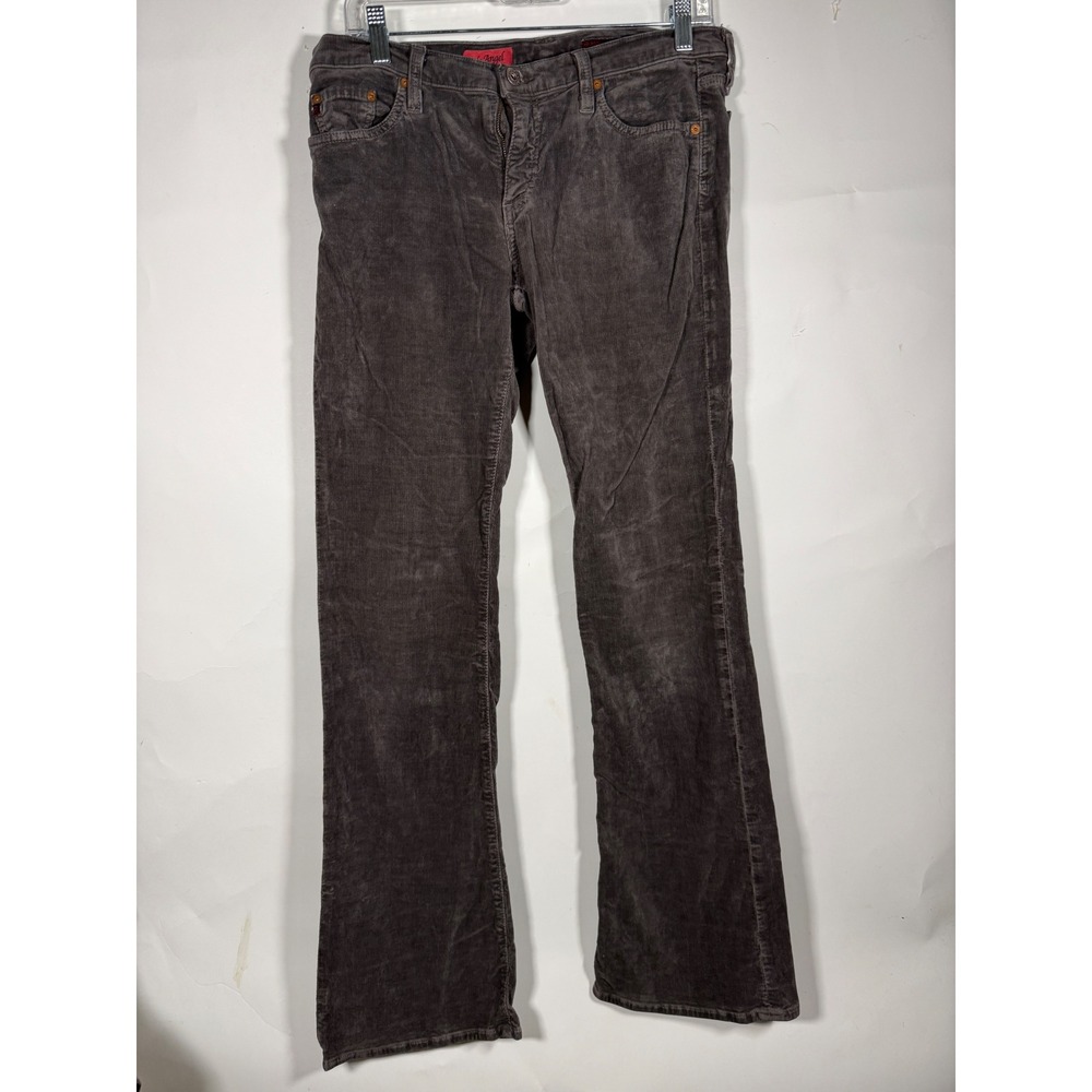 AG Adriano Goldschmied The Angel Corduroy Pants Grey Bootcut 30R Made in USA